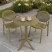 Modura Anders Bistro Table Avocado With 2 Stina Armchair Avocado Outdoor Set Dining Sets Modura