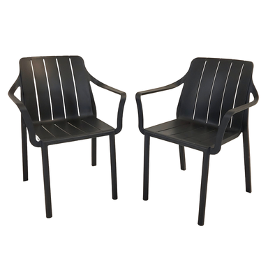 Nardi Tiberina Outdoor Armchair in Anthracite - Pack of 2 Chairs Nardi