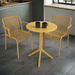 Modura Anders Bistro Table Saffron With 2 Alma Armchair Saffron Outdoor Set Dining Sets Modura