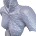 Elur Torso Sculpture Elur Aluminium Ornament 38Cm Grey Shimmer Statue Statues Elur   