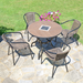 Exclusive Garden Haslemere 91 cm Round Table with 4 San Remo Chairs Garden Set Dining Set Dining Sets Exclusive Garden   