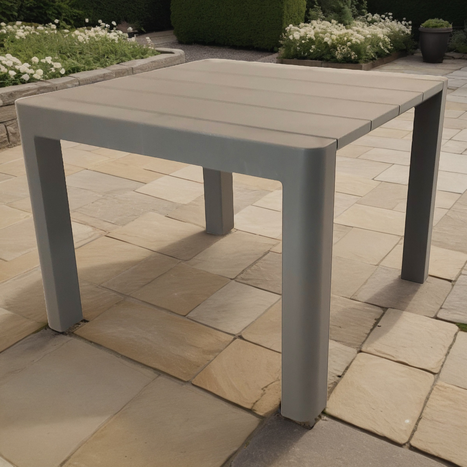 Modura Henrik 100 Garden Table Nickel Grey Tables Modura