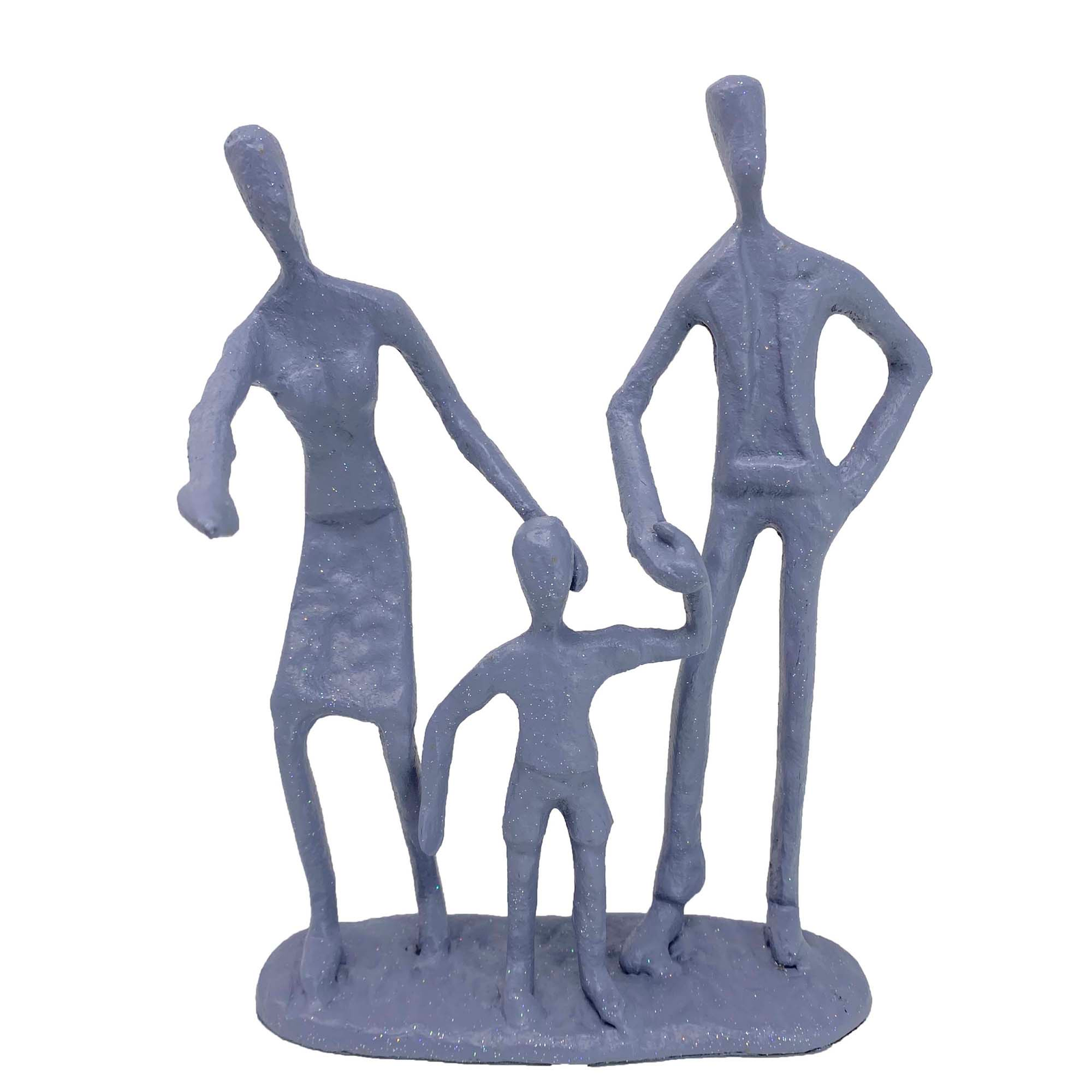 Elur Family 3 Outing Iron Figurine 19Cm Grey Shimmer Statue Statues Elur   