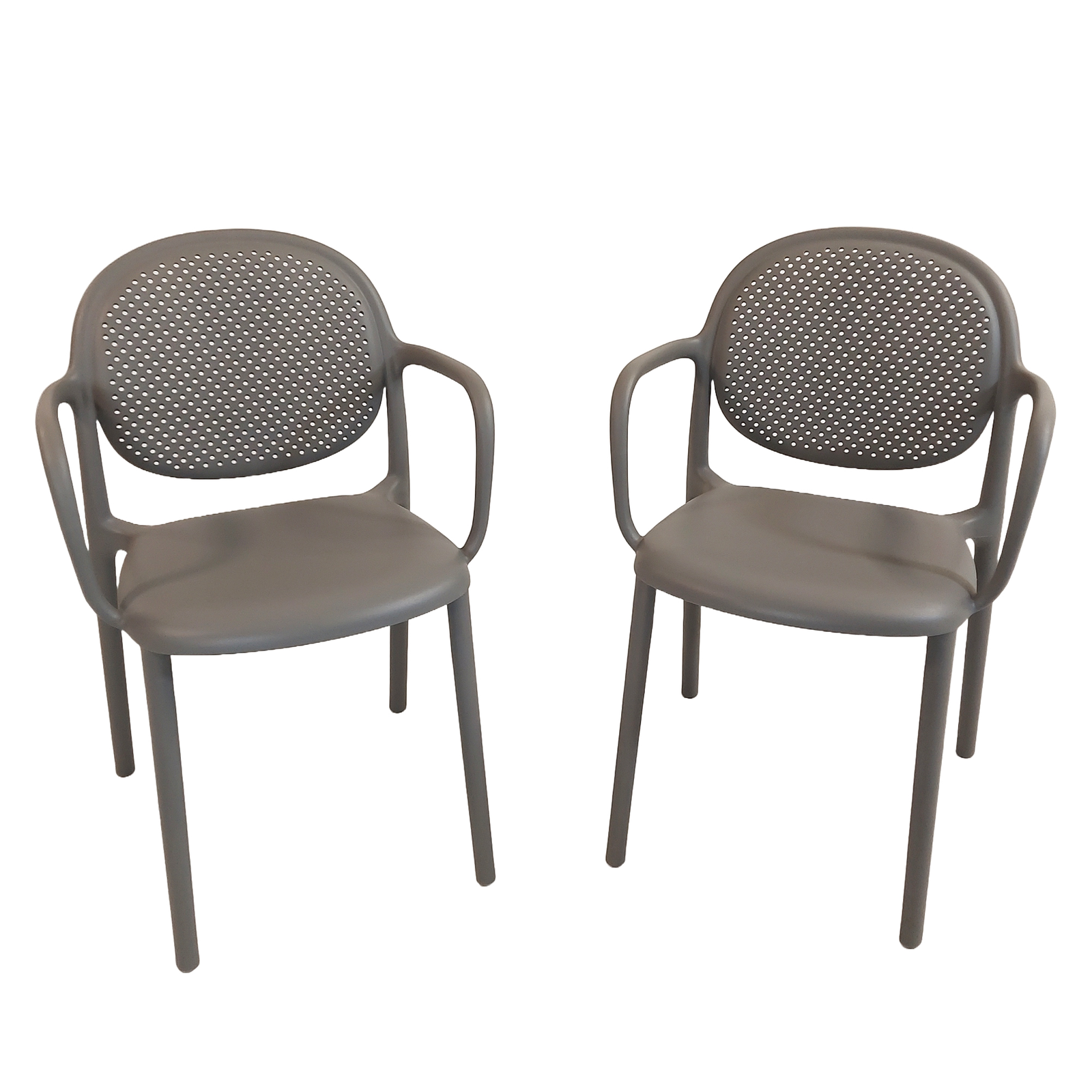 Modura Stina Garden Chair Nickel Grey - Pack of 2 Chairs Modura