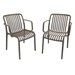 Modura Alma Garden Chair Nickel Grey - Pack of 2 Chairs Modura