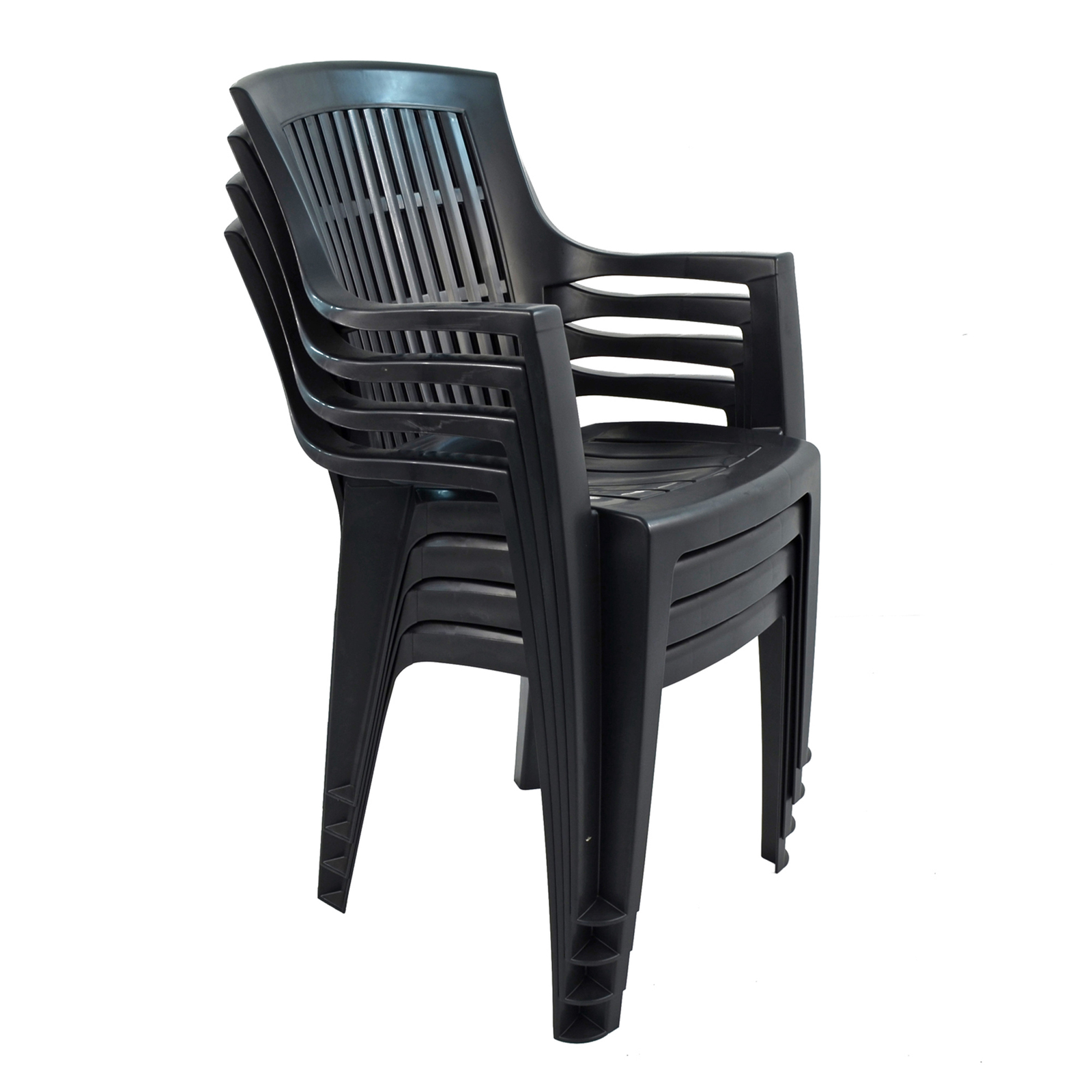 Trabella Parma Stack Garden Chair in Anthracite - Pack of 4 Chairs Trabella Default Title