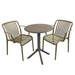 Modura Anders Bistro Table Nickel Grey With 2 Alma Armchair Avocado Outdoor Set Dining Sets Modura