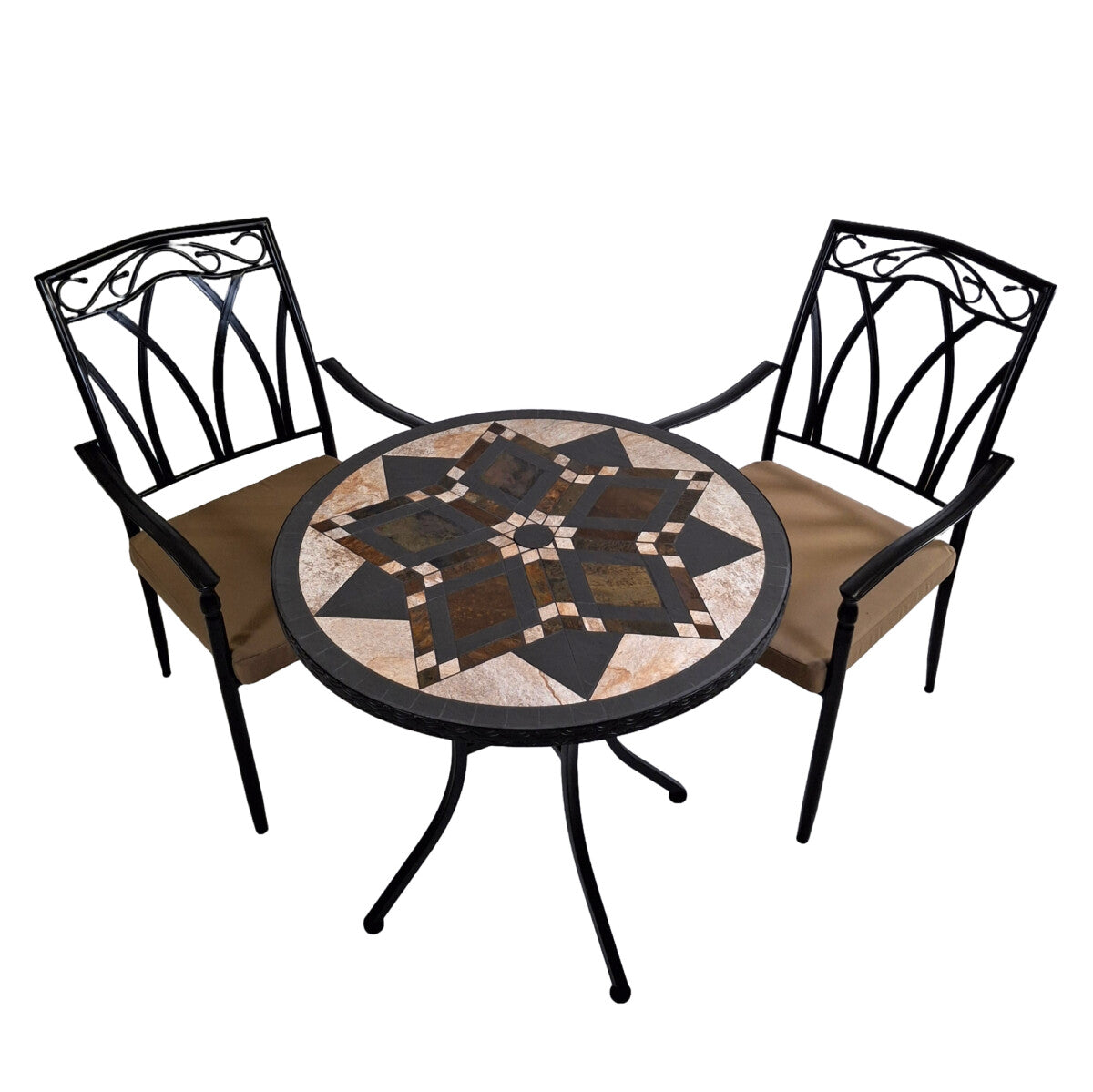 Exclusive Garden Darwin 76cm Table With 2 Ascot Chairs Set Dining Sets Exclusive Garden