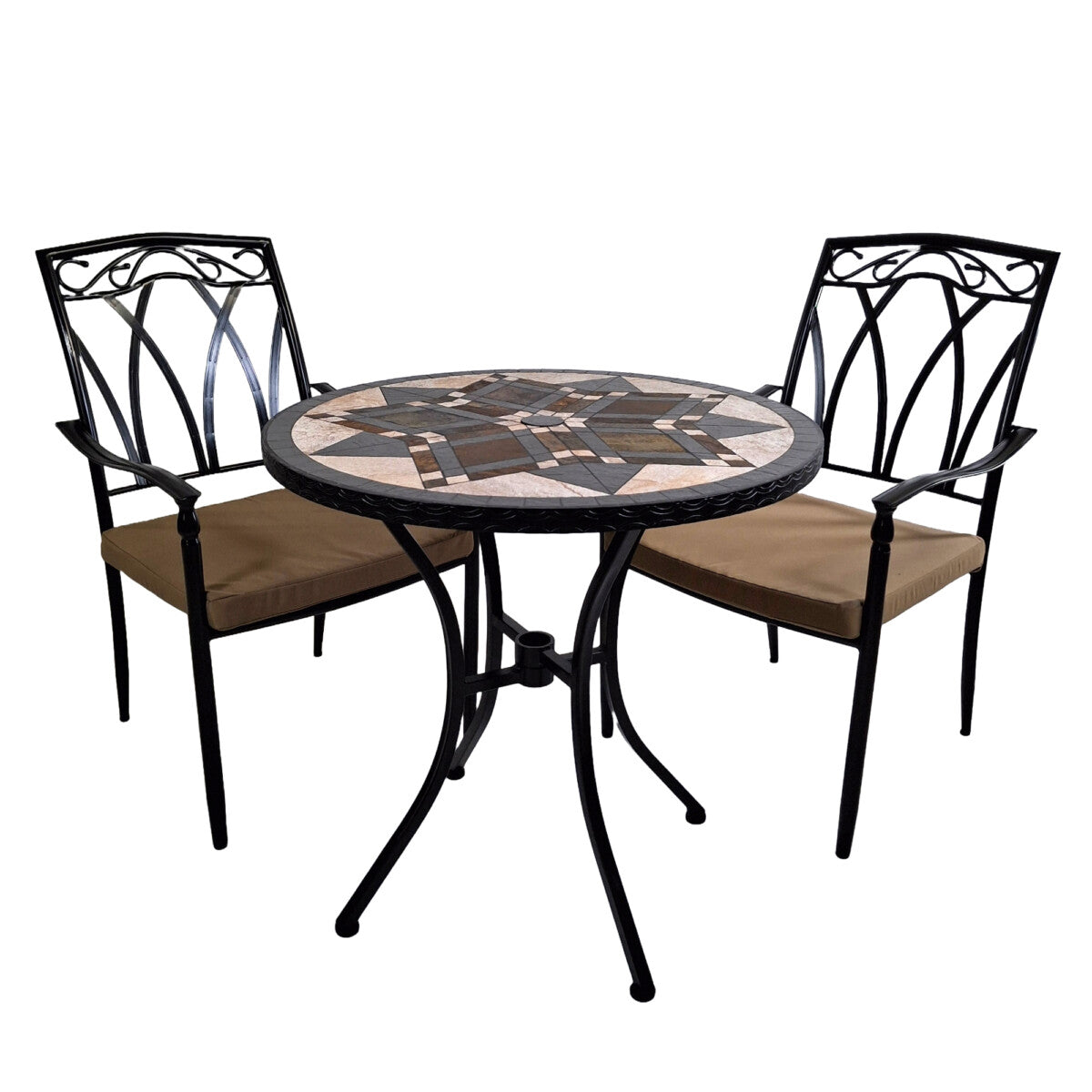 Exclusive Garden Darwin 76cm Table With 2 Ascot Chairs Set Dining Sets Exclusive Garden