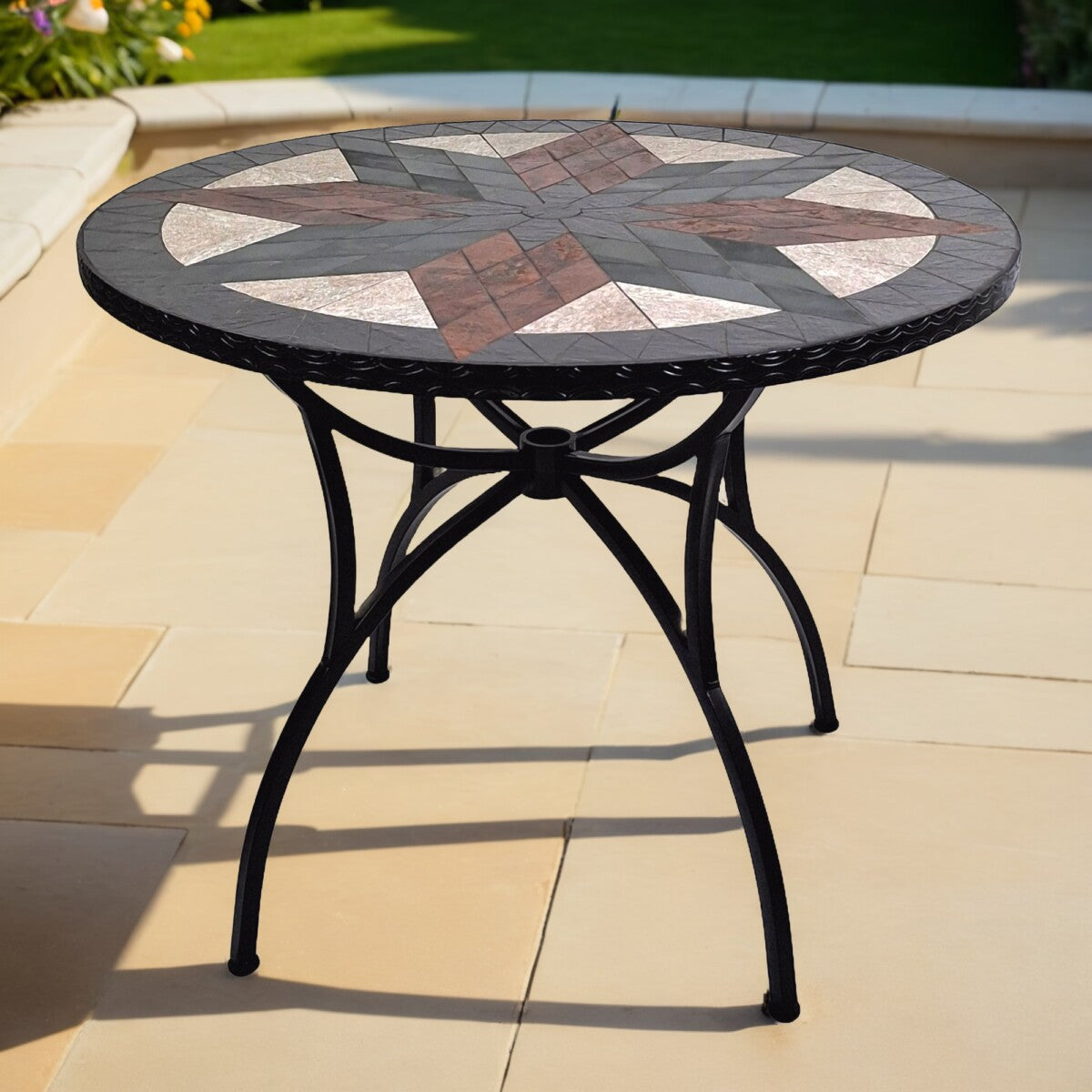 Exclusive Garden Montilla 91cm Patio Table with 4 Malaga Chairs Dining Sets Exclusive Garden