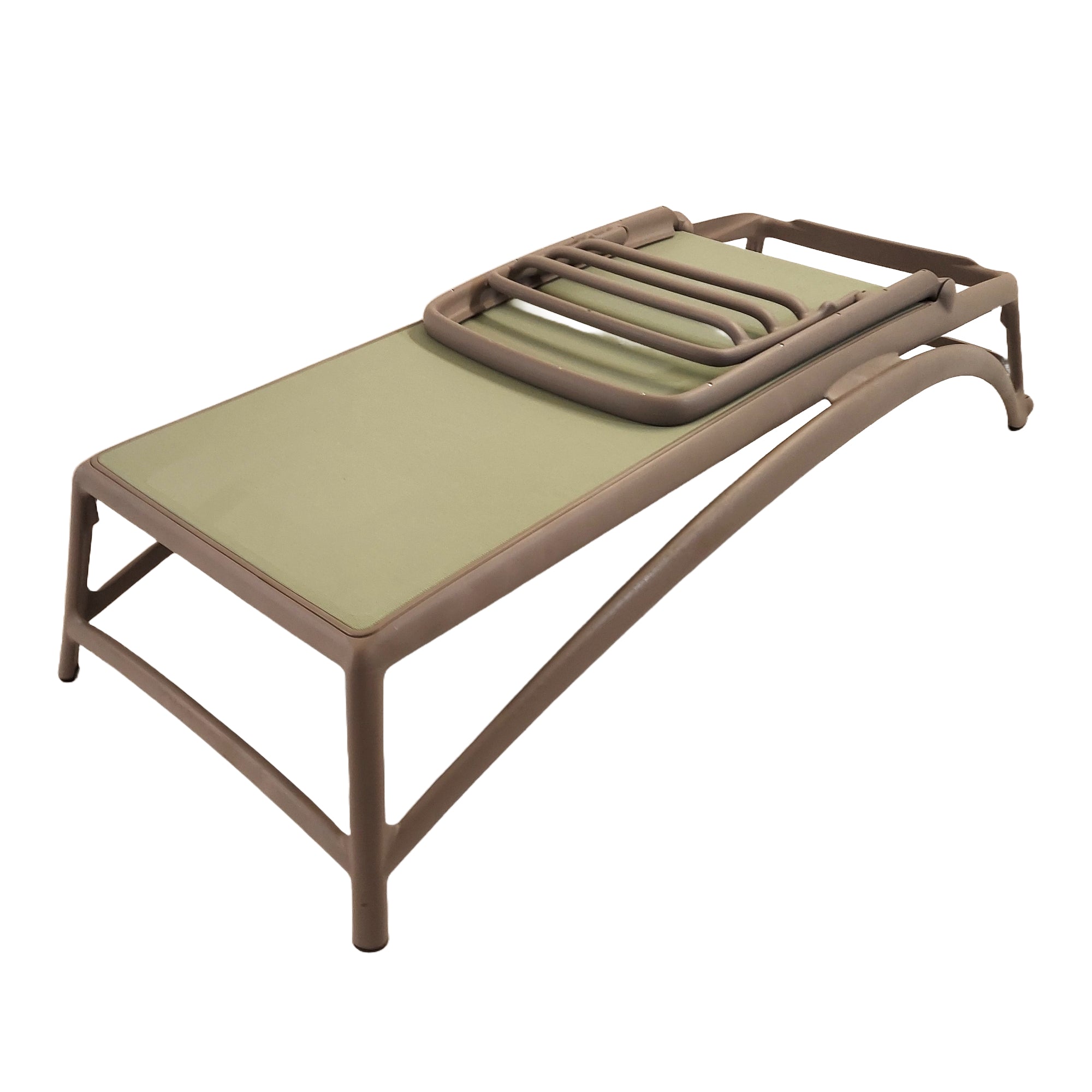 Nardi Atlantico Sun Lounger Turtle Dove & Olive Green Pack Of 2 Sun Loungers Nardi