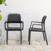 Nardi Cube Garden Table with 6 Bora Chair Set in Anthracite Grey Dining Sets Nardi   
