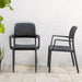 Nardi Clip 70cm Garden Resin Table with 4 Bora Chair Set in Anthracite Grey Dining Sets Nardi   