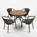 Exclusive Garden Richmond 91 cm Round Table with 4 San Remo Chairs Garden Set Dining Set Dining Sets Exclusive Garden
