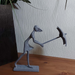 Elur Umbrella Girl In Wind Iron Figurine 15Cm Grey Shimmer Statue Statues Elur   