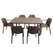 Nardi Libeccio Garden Dining Table With 6 Tiberina Armchair Set in Turtle Dove Dining Sets Nardi