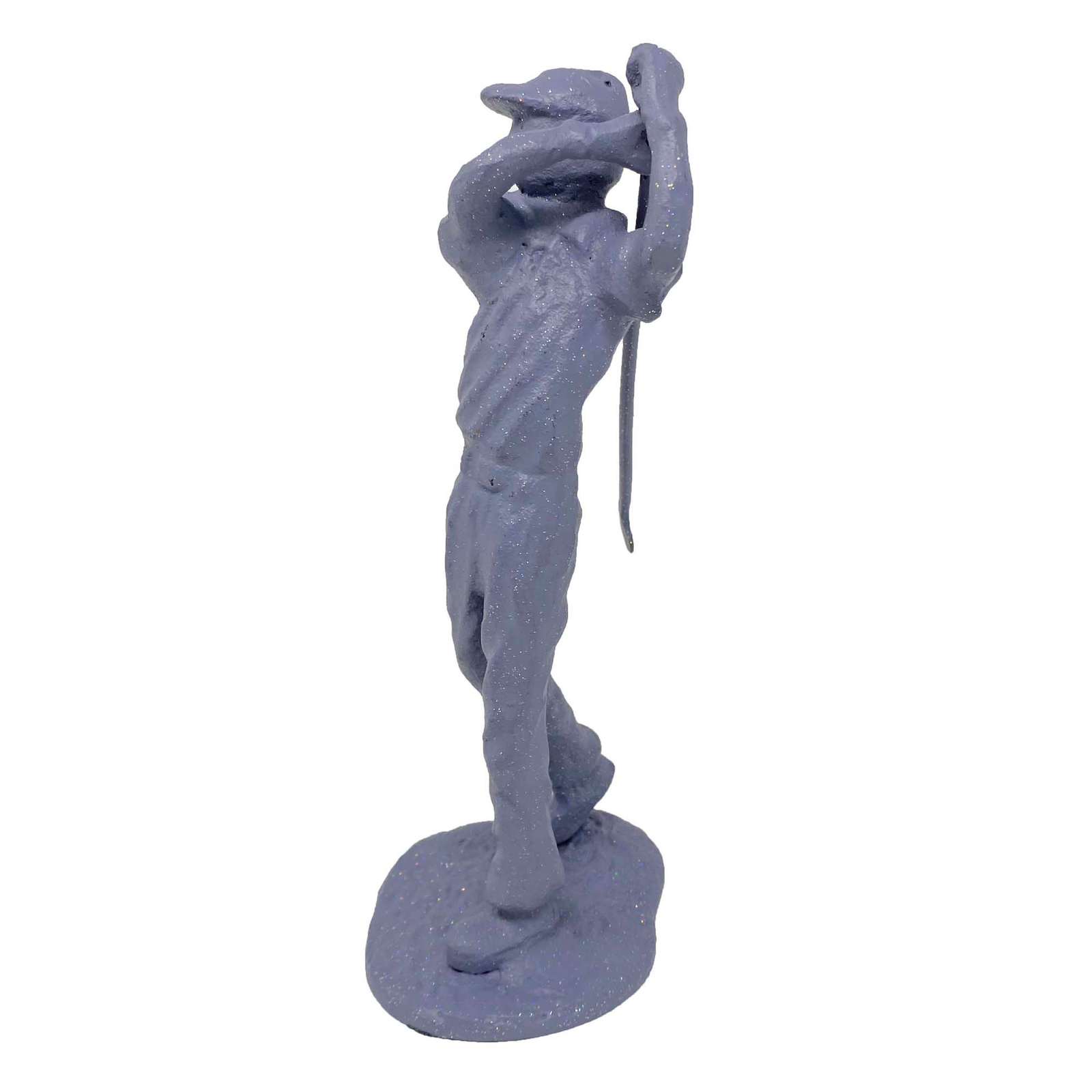 Elur Golfer Man Iron Figurine 22Cm Grey Shimmer Statue Statues Elur Default Title  