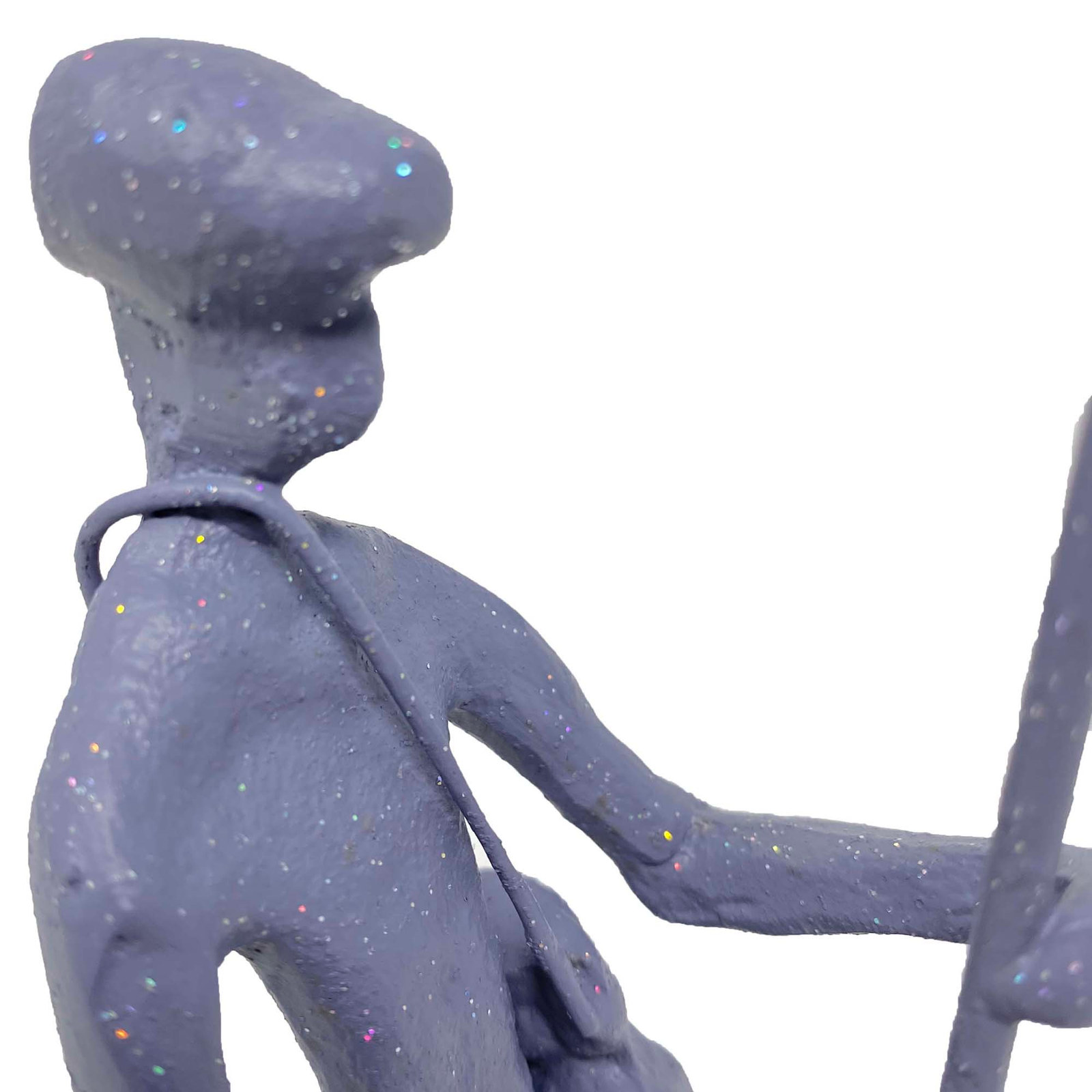 Elur Angler Iron Figurine 22Cm Grey Shimmer Statue Statues Elur   