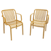 Modura Alma Garden Chair Saffron Yellow - Pack of 2 Chairs Modura