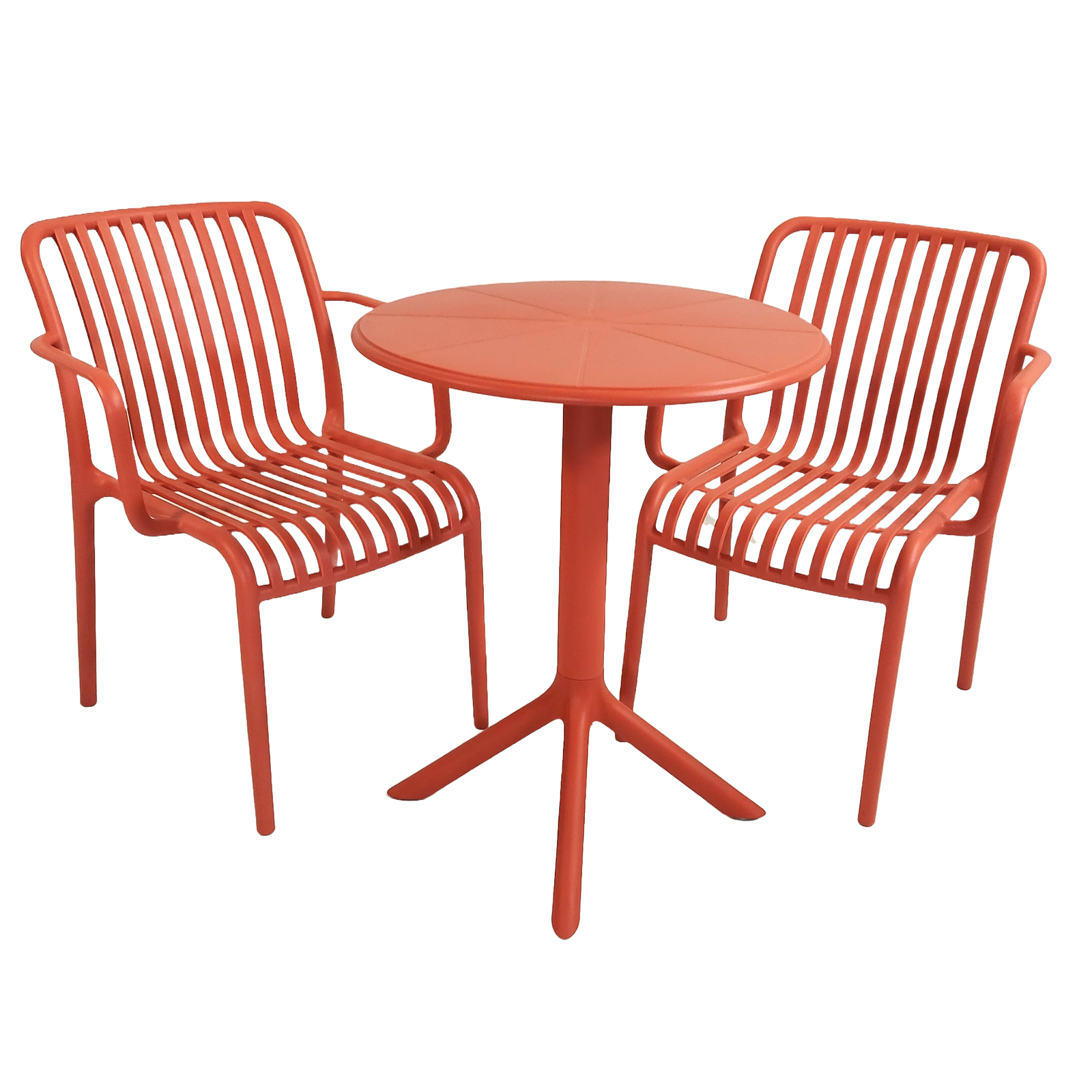 Modura Anders Bistro Table Chilli With 2 Alma Armchair Chilli Outdoor Set Dining Sets Modura