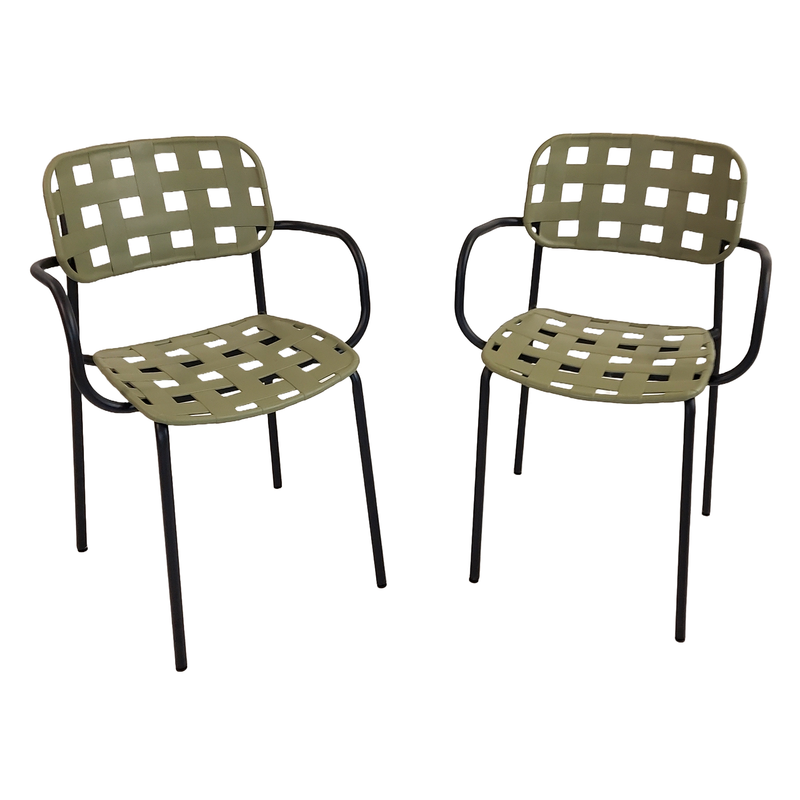 Modura Karin Garden Chair Avocado Green-Black - Pack of 2 Chairs Modura