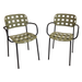 Modura Karin Garden Chair Avocado Green-Black - Pack of 2 Chairs Modura