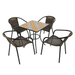 Summer Terrace Tobago Square Table with 4 San Remo Chairs Garden Dining Set Dining Sets Summer Terrace   