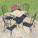Summer Terrace Tobago Square Table with 4 Milan Chairs Garden Dining Set Dining Sets Summer Terrace   
