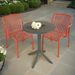 Modura Anders Bistro Table Nickel Grey With 2 Alma Armchair Chilli Outdoor Set Dining Sets Modura