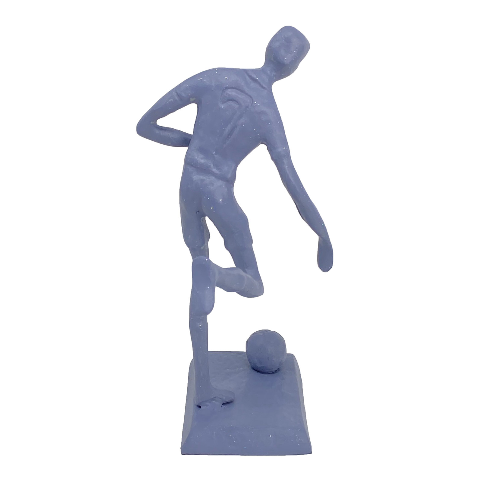Elur Footballer Iron Figurine 20Cm Grey Shimmer Statue Statues Elur   