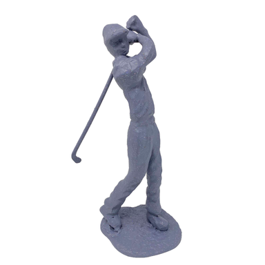 Elur Golfer Man Iron Figurine 22Cm Grey Shimmer Statue Statues Elur   