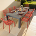 Modura Henrik 220 Dining Table Nickel Grey With 8 Alma Armchair Chilli Outdoor Set Dining Sets Modura