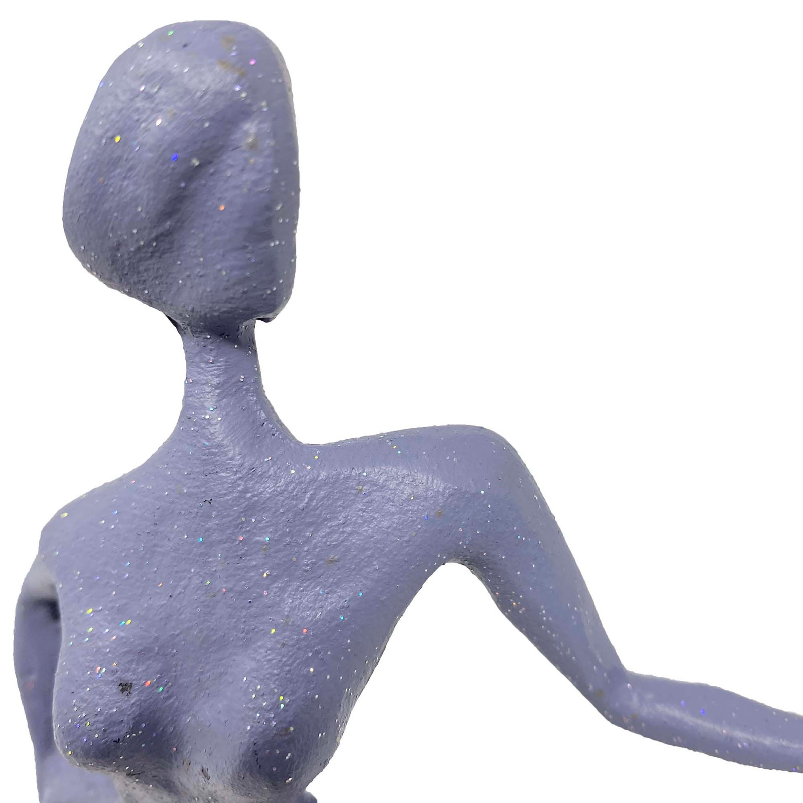 Elur Brigitte Chic Lady Iron Figurine 27Cm Grey Shimmer Statue Statues Elur   
