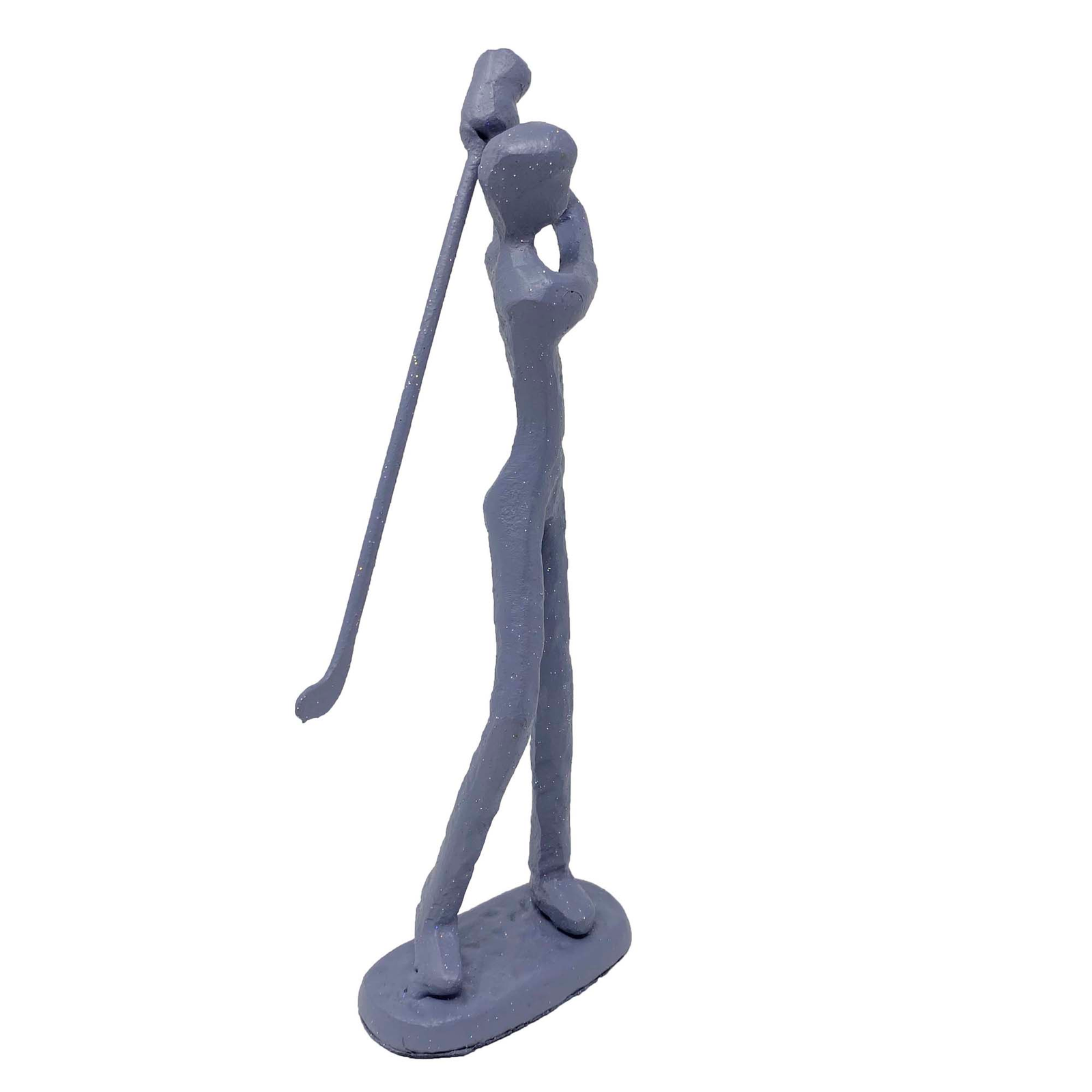 Elur Golfer Iron Figurine 19Cm Grey Shimmer Statue Statues Elur Default Title  