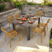 Modura Henrik 140 Dining Table Nickel Grey With 6 Alma Armchair Saffron Outdoor Set Dining Sets Modura