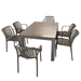 Modura Henrik 140 Dining Table Nickel Grey With 6 Alma Armchair Nickel Grey Outdoor Set Dining Sets Modura