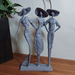 Elur Ladies At The Races Iron Figurine 27Cm Grey Shimmer Statue Statues Elur   