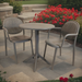 Modura Anders Bistro Table Nickel Grey With 2 Stina Armchair Nickel Grey Outdoor Set Dining Sets Modura Default Title