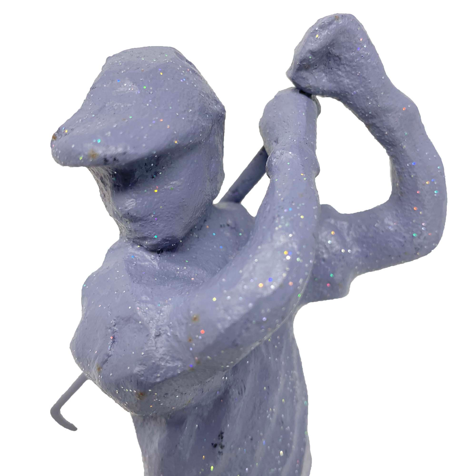 Elur Golfer Man Iron Figurine 22Cm Grey Shimmer Statue Statues Elur   
