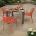 Modura Henrik 100 Dining Table Nickel Grey With 4 Alma Armchair Chilli Outdoor Set Dining Sets Modura