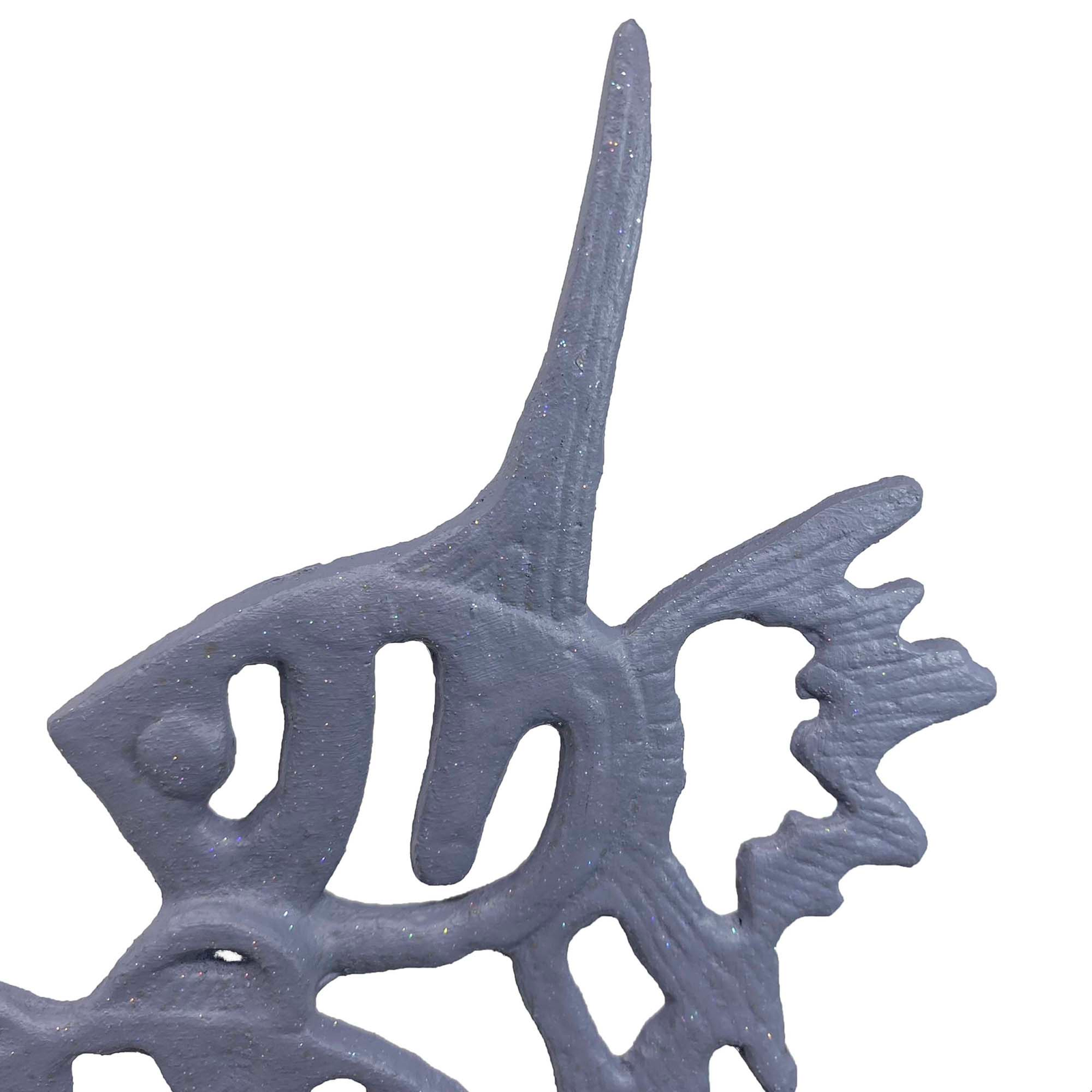 Elur Angel Fish Shoal Iron Ornament 33Cm Grey Shimmer Statue Statues Elur   