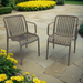 Modura Alma Garden Chair Nickel Grey - Pack of 2 Chairs Modura