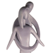 Solstice Sculptures Caring Embrace 81Cm Grey Shimmer Statue Statues Solstice Sculptures   