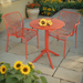 Modura Anders Bistro Table Chilli With 2 Alma Armchair Chilli Outdoor Set Dining Sets Modura