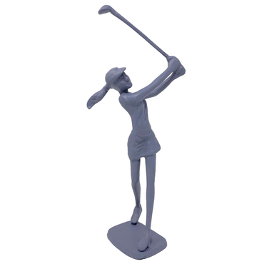 Elur Golfer Lady Iron Figurine 29Cm Grey Shimmer Statue Statues Elur   