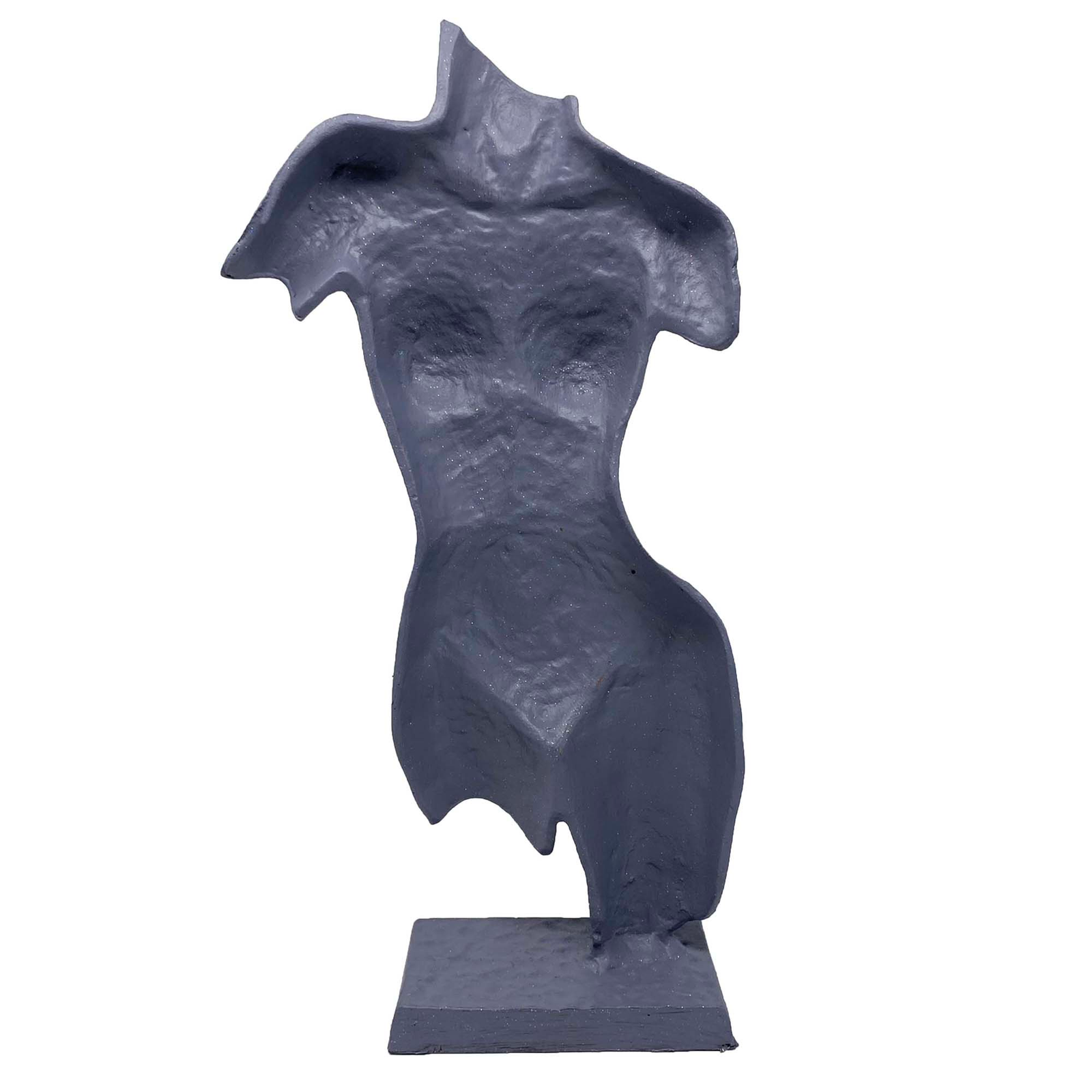 Elur Torso Sculpture Elur Aluminium Ornament 38Cm Grey Shimmer Statue Statues Elur Default Title  