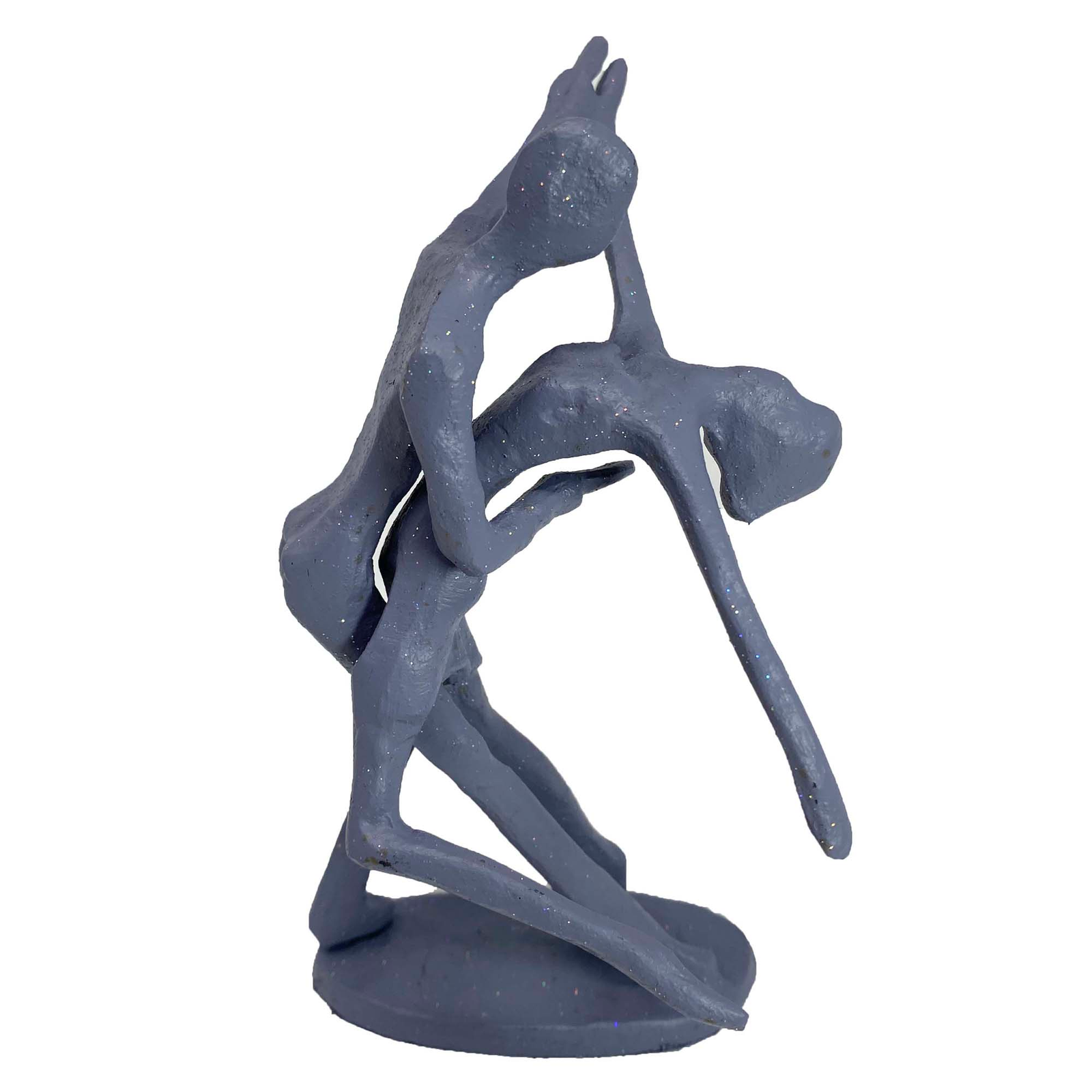 Elur Dancing Couple In Hold Iron Figurine 15Cm Grey Shimmer Statue Statues Elur   