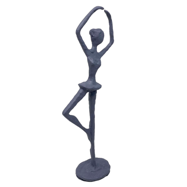Elur Ballet Girl Iron Figurine 25Cm Grey Shimmer Statue Statues Elur   