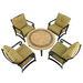 Byron Manor Vermont Garden Coffee Table With 4 Windsor Lounge Chair Set Dining Sets Byron Manor   