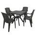 Trabella Turin Table With 4 Parma Chairs Garden Set in Anthracite Dining Sets Trabella   